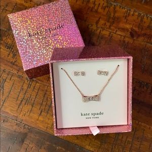 NWT kate spade | ready set bow pendant and studs set